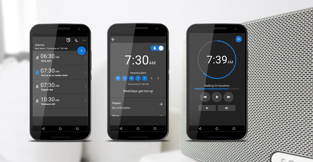 SleepCast music alarm for Bluetooth/wireless/DLNA speakers (and your phone)